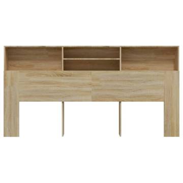 Headboard Cabinet Sonoma Oak - Stylish Storage Solution