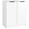 Elegant High Gloss White Shoe Cabinet - 59x35x70 cm