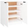 Elegant High Gloss White Shoe Cabinet - 59x35x70 cm