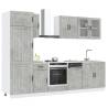 8 Piece Kitchen Cabinet Set Kalmar - Concrete Grey Design