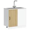  Sink Base Cabinet Lucca Sonoma Oak Engineered Wood Colour sonoma oak Quantity in Package 1 Model sink base cabinet (1 door) 86 cm Number of 