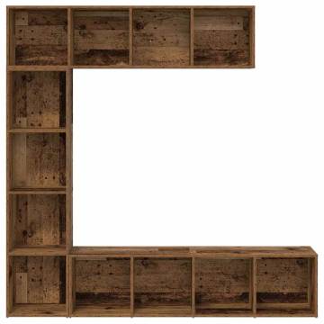 Book Cabinets 3 pcs Old Wood | Stylish Storage Solutions