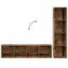 Book Cabinets 3 pcs Old Wood | Stylish Storage Solutions