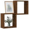 Wall Cube Shelves 2 pcs Brown Oak - Stylish Storage Solution