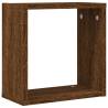 Wall Cube Shelves 2 pcs Brown Oak - Stylish Storage Solution