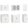 7 Piece Kitchen Cabinet Set - Kalmar White Engineered Wood