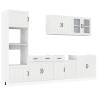 7 Piece Kitchen Cabinet Set - Kalmar High Gloss White