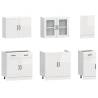 7 Piece Kitchen Cabinet Set - Kalmar High Gloss White