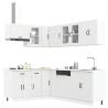  11 Piece Kitchen Cabinet Set Lucca White Engineered Wood Colour white Quantity in Package 1 Number of 