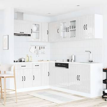 11 Piece Kitchen Cabinet Set Lucca - Gloss White | HipoMarket