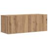 7 Piece Wall-Mounted TV Cabinet Set - Artisan Oak Finish