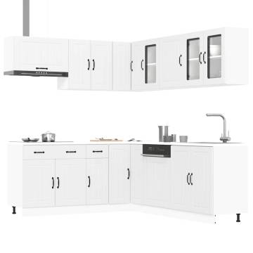 11 Piece Kitchen Cabinet Set Lucca White - Hipomarket UK