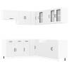 11 Piece Kitchen Cabinet Set Lucca White - Hipomarket UK