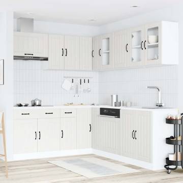 11 Piece Kitchen Cabinet Set Lucca White - Hipomarket UK