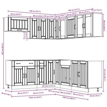 11 Piece Kitchen Cabinet Set Lucca White - Hipomarket UK