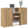  Reception Desk Artisan Oak 155x50x103.5 cm Engineered Wood Colour artisan oak Size 155 x 50 x 103.5 cm 