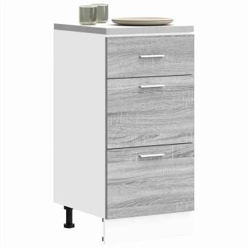 Grey Sonoma Bottom Cabinet 40x46x81.5 cm | HipoMarket