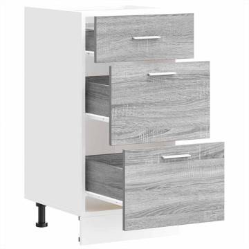 Grey Sonoma Bottom Cabinet 40x46x81.5 cm | HipoMarket