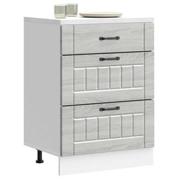 Lucca Grey Sonoma Kitchen Base Cabinet - Ample Storage & Style