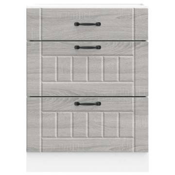 Lucca Grey Sonoma Kitchen Base Cabinet - Ample Storage & Style