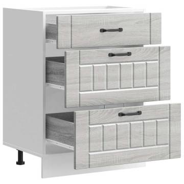 Lucca Grey Sonoma Kitchen Base Cabinet - Ample Storage & Style