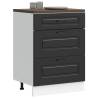  Kitchen Base Cabinet Kalmar Black Engineered Wood Colour black Quantity in Package 1 Model kitchen base cabinet (3 drawers) 60 cm Number of 