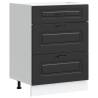 Kalmar Black Kitchen Base Cabinet - Engineered Wood Storage