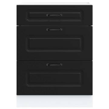 Kalmar Black Kitchen Base Cabinet - Engineered Wood Storage