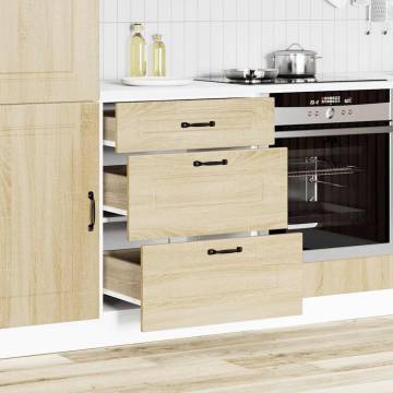 Kalmar Sonoma Oak Kitchen Base Cabinet | Hipomarket UK