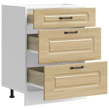 Kalmar Sonoma Oak Kitchen Base Cabinet | Hipomarket UK