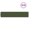 Lawn Edgings 10 pcs Olive Green Cold-Rolled Steel | HipoMarket