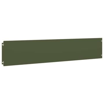 Lawn Edgings 10 pcs Olive Green Cold-Rolled Steel | HipoMarket