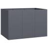 Stylish Anthracite Steel Planter - 120x80x80 cm | Hipomarket