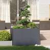 Stylish Anthracite Steel Planter - 120x80x80 cm | Hipomarket