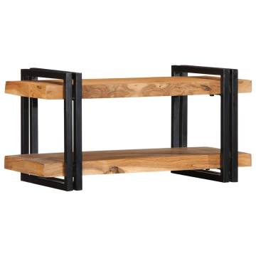 Stylish Wall Shelf 70x33 cm - Solid Acacia Wood | Hipo Market