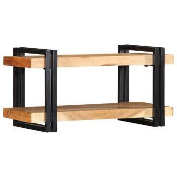 Stylish Wall Shelf 70x33 cm - Solid Acacia Wood | Hipo Market