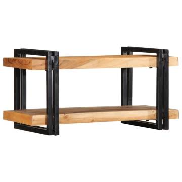 Stylish Wall Shelf 70x33 cm - Solid Acacia Wood | Hipo Market