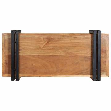 Stylish Wall Shelf 70x33 cm - Solid Acacia Wood | Hipo Market