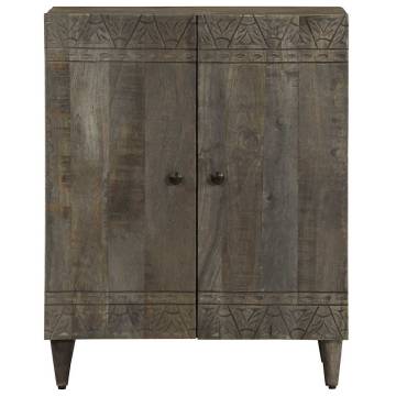 Light Grey Sideboard 60x33.5 cm - Solid Mango Wood