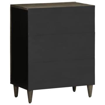 Light Grey Sideboard 60x33.5 cm - Solid Mango Wood