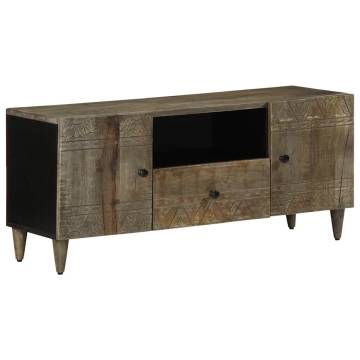 Light Grey TV Cabinet 105x33.5 cm | Solid Wood Mango