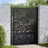  Garden Gate Black 105x130 cm Steel Leaf Design Colour steel/black Size 105 x 130 cm Model leaf design 