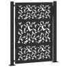 Garden Gate Black 105x130 cm Steel Leaf Design - Durable & Elegant