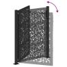 Garden Gate Black 105x130 cm Steel Leaf Design - Durable & Elegant