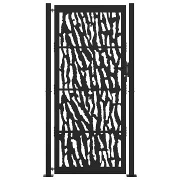 Garden Gate Black 105x205 cm - Elegant Steel Design