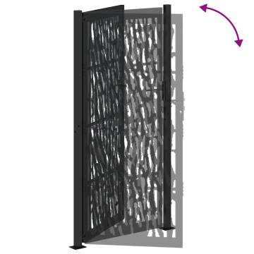 Garden Gate Black 105x205 cm - Elegant Steel Design