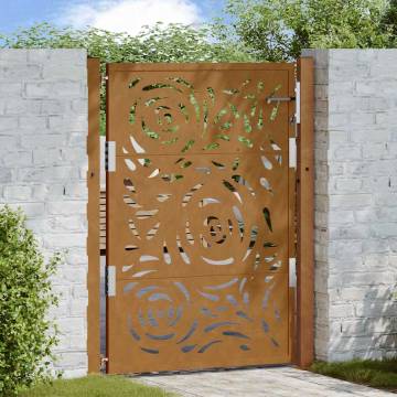 Garden Gate 105x130 cm Weathering Steel Flame Design