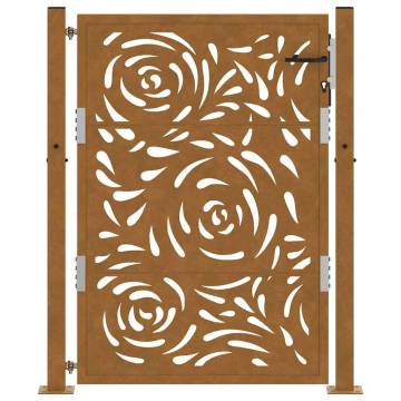 Garden Gate 105x130 cm Weathering Steel Flame Design