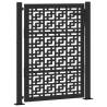 Garden Gate Black 105x130 cm Steel Cross Design | HipoMarket