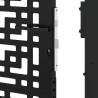 Garden Gate Black 105x130 cm Steel Cross Design | HipoMarket